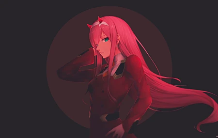 粉色头发 动漫 女孩 法兰西的爱人 零二 DARLING in the FRANXX 4K高清壁纸 7680×4320