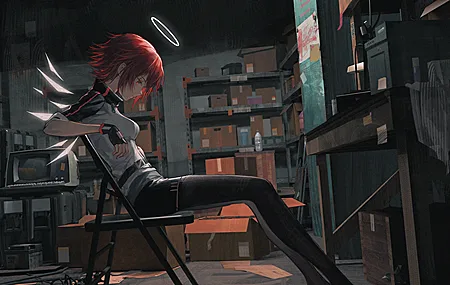 经典红发 动漫 女孩 神枪手 明日方舟 天使 壁纸 4500×2314
