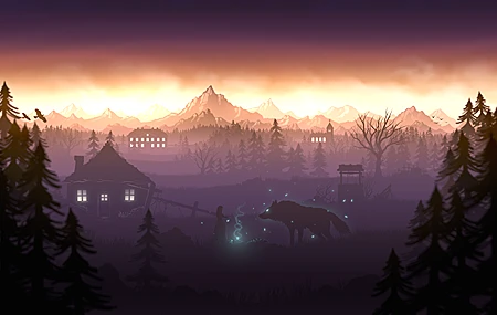 热门AI艺术 精神 狼 森林 山 无水印壁纸 3840×2160