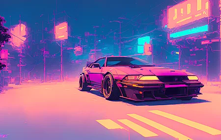 精选墨朋克 超越 稳定扩散 汽车 艺术 不对称 高清壁纸 3840×2160