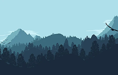 极简主义 山脉 森林 高清壁纸 3840×2160
