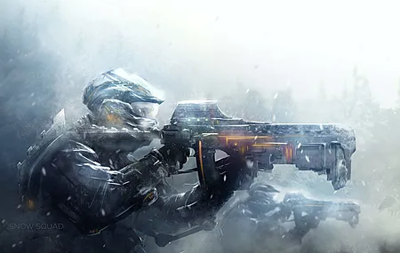 士兵 未来主义 武器 雪 AI艺术 电子游戏 枪支 奇幻艺术 科幻 壁纸 4251×2325
