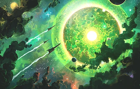 维多销售 插图 太空 太空艺术 伽利 恒星 星云 宇宙飞船 科幻小说 AI艺术 手机壁纸 3840×2160
