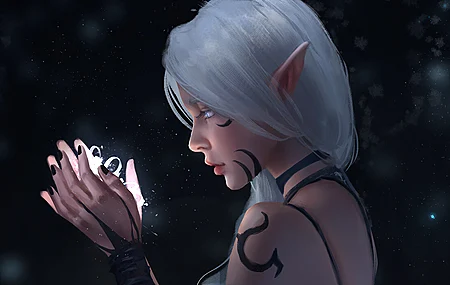 梦幻女孩 女人 精灵 春秋 梦幻艺术 兽耳 壁纸 3840×2160