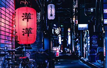 摄影 午夜 夜晚 街道 商店 对比度 自行车 壁纸 3840×2160