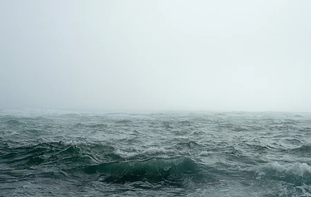 约翰·汤纳 海洋 海浪 薄雾 4K高清壁纸 4096×2304