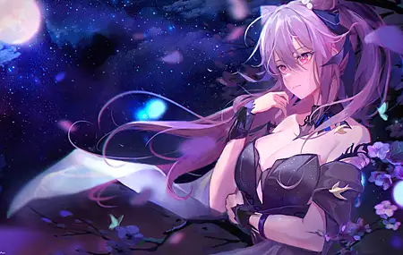 热门紫发 动漫 动漫女孩 月亮 科清 原神 壁纸 6170×3508