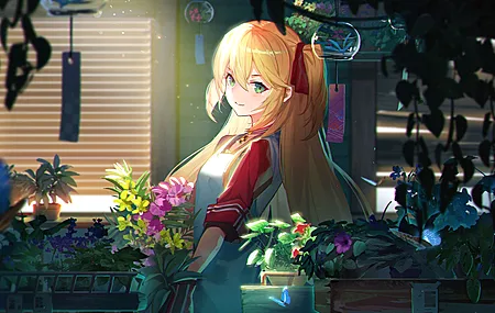 超清动漫少女 动漫 红丝带 绘画 素描 数码艺术 蔚蓝档案 电脑 壁纸 5700×3201