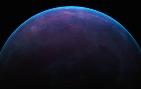空间 蓝色 空间艺术 行星 AI艺术 壁纸 3840×2160