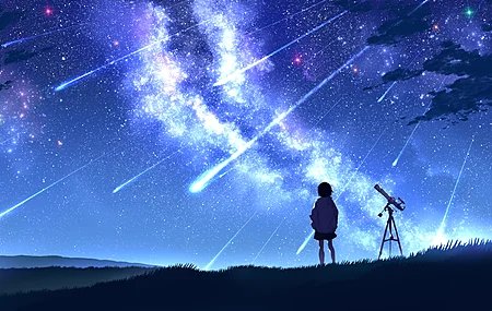 精选动漫 流星条纹 星夜 壁纸 10114×5562