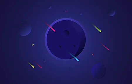 插图 渐变 星星 流星 抽象 极简主义 桌面壁纸 3840×2160