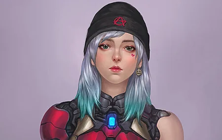 超清科幻女性 染发 半机械人披肩 动漫 4K壁纸 3840×2160