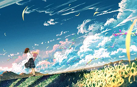 热门女学生 黑发 淑女 动漫女孩 艺术 壁纸 3840×2160