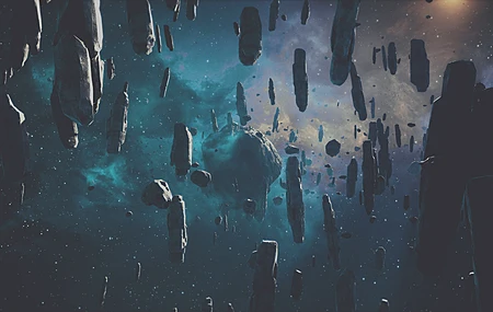 经典空间 小行星 空间艺术 AI艺术 无水印壁纸 3840×2160