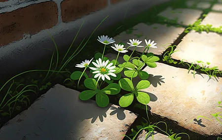 精选艺术 插图 鲜花 鹰嘴草 壁纸 3840×2160