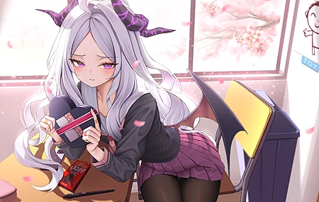 动漫 动漫女孩 蔚蓝档案馆 索拉萨奇 花瓣 二次元 4K壁纸 3840×2160