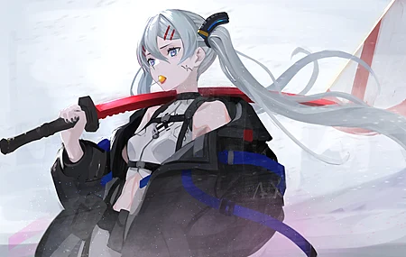 白发 动漫女孩 剑 武器 二次元女孩 无水印壁纸 3840×2160