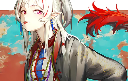 绝美花娘黑图 武士 龙女 中国服装 壁纸 3840×2160
