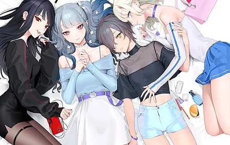 女性团体 动漫 动漫女孩 原图 白色背景 阵容 手机壁纸 3840×2160