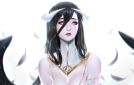 动漫 霸王 动漫女孩 羽毛 角 有翅膀的女孩 壁纸 3840×2160