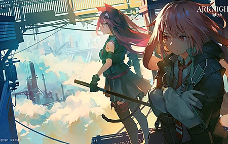 阿奈特 安塞尔 梅兰莎 明日方舟 动漫 手机壁纸 3840×2160