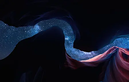 热门峡谷 弯曲 星星 自然 高清壁纸 3840×2160