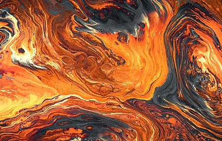 熔岩 图案 抽象 大理石花纹 橙色 4K高清壁纸 3840×2160