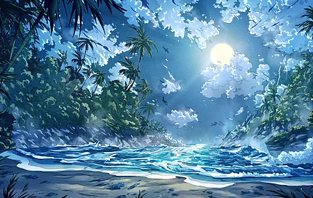 经典克里斯蒂安·贝纳维德斯 奇幻艺术 风景 树木 云 自然 水 壁纸 3840×2160