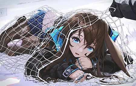 热门动漫 动漫女孩 被渔网罩住的女孩 明日方舟 高清壁纸 4000×2250