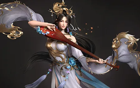 奇幻女孩 慈方艺 AI艺术 电脑 壁纸 3840×2491