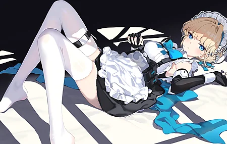 超清躺着 仰面躺着 金发碧眼 动漫 动漫女孩 电脑 4K壁纸 4096×2652