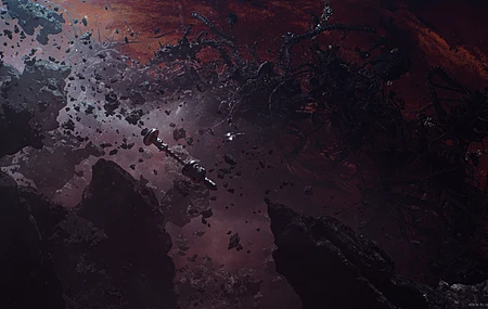 唯美科幻小说 特修斯 AI艺术 空间 空间艺术 宇宙飞船 车辆 黑暗 电脑 壁纸 3840×2160
