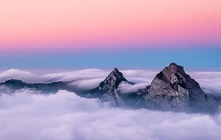 山 云 晚霞 自然 电脑 壁纸 3840×2160