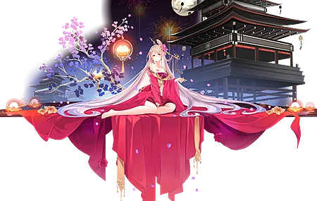 热门红眼睛 长发 中国服装 动漫女孩 月亮 光环明星 电脑 4K壁纸 4406×3614