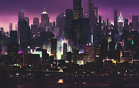 热门夜晚 未来城市 赛博朋克 科幻小说 电脑 高清壁纸 3840×2160