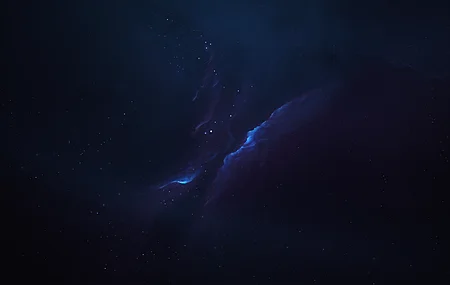 星星 月亮 星云 蓝色 AI艺术 太空艺术 电脑 4K高清壁纸 5120×2880