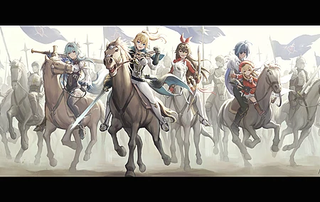 热门骑士 游戏CG角色 动漫女孩 动漫男孩 剑 武器 电脑 4K壁纸 4800×2700