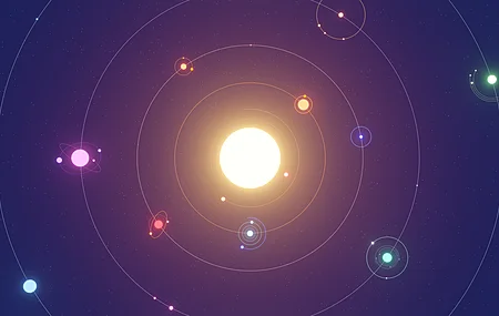 AI艺术 插图 太阳系 空间 太阳 行星 轨道 电脑 壁纸 3840×2160