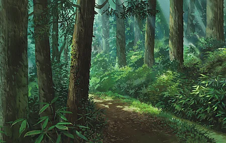 经典森林 绿色背景 树木 路径 电脑 壁纸 3840×2160