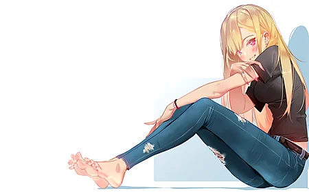 黑色衬衫 牛仔裤 动漫 电脑 4K壁纸 3840×2160