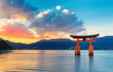 云 水 阳光 广岛 宫岛 平静 电脑 手机壁纸 3840×2160