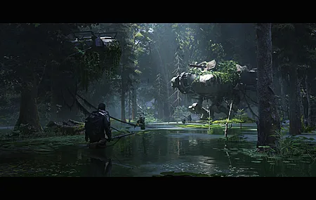 经典奇幻艺术 自然 树木 沼泽 枪 载体 运输 电脑 4K壁纸 3840×2160