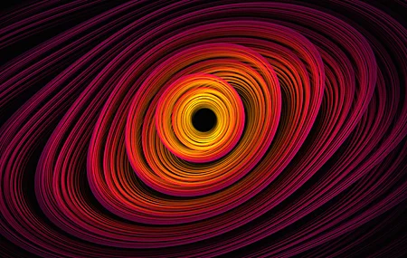 抽象 AI艺术 漩涡 圆形 红色 数字发光 螺旋 电脑 4K高清壁纸 3840×2160
