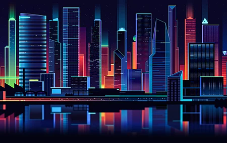 城市景观 矢量艺术 矢量图形 电脑 4K壁纸 3840×2160