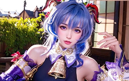 经典蓝头发 原神 赣宇 动漫女孩 贝尔 电脑 桌面壁纸 6144×3456