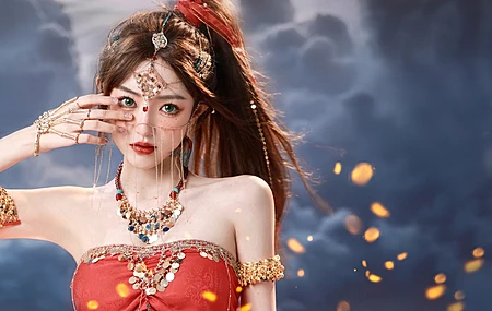 长发 亚洲人 女性 项链 珠宝 电脑 壁纸 3840×2160