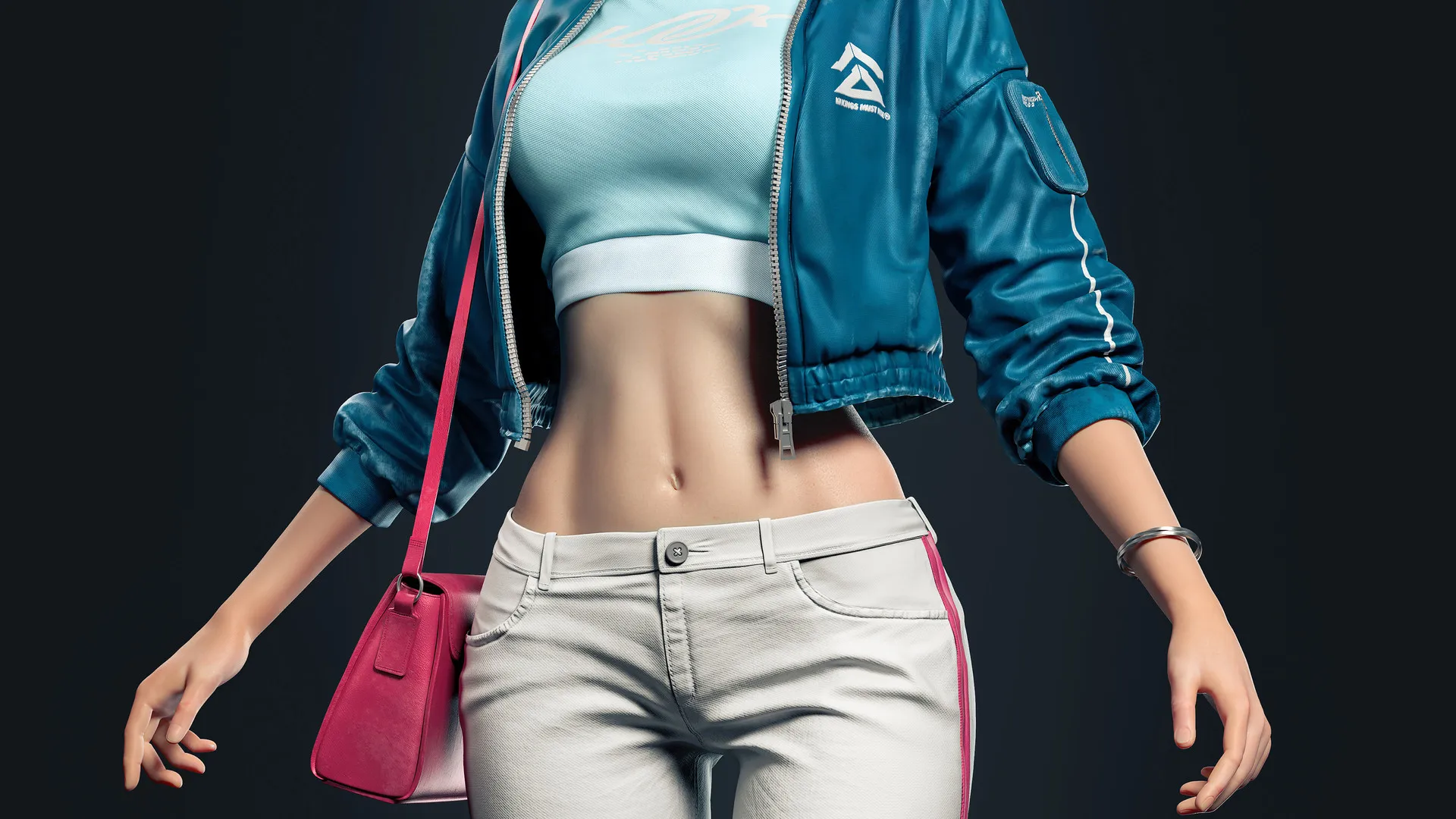 慈方艺 女人 蓝发 长发 站立人像展示 帽子 手机 4K高清壁纸 3840×5760