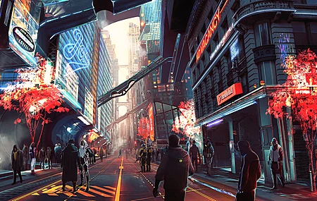 绚丽未来主义城市 赛博朋克 科幻小说 城市景观 城市 电脑 壁纸 3840×2160