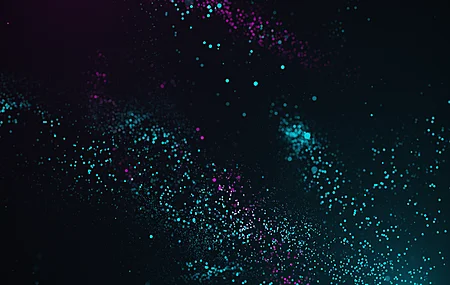 热门浮动粒子 抽象 AI艺术 青色 电脑 高清壁纸 3840×2160