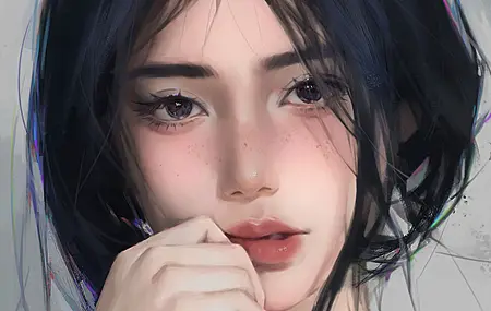 黑眼睛 女人 短发 脸 黑发 电脑 4K壁纸 5000×3125
